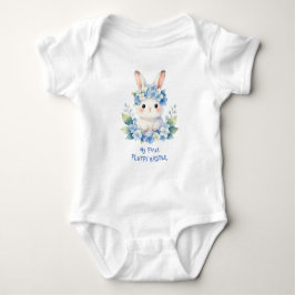 Süßer Osterhase im Wasserfarb-Stil mit Hortensien Baby Strampler