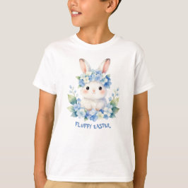 Süßer Osterhase im Wasserfarb-Stil mit Hortensien T-Shirt