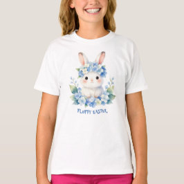 Süßer Osterhase im Wasserfarblook mit Hortensie T-Shirt