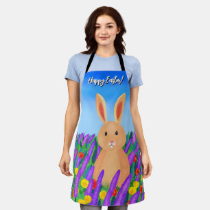 Süßer Osterhase in den Blumen Schürze
