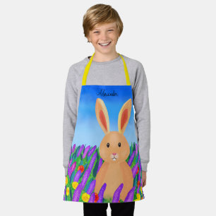 Süßer Osterhase in den Blumen Schürze
