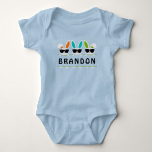 Süßer Osterhase-Junge personalisierter Name Baby Strampler