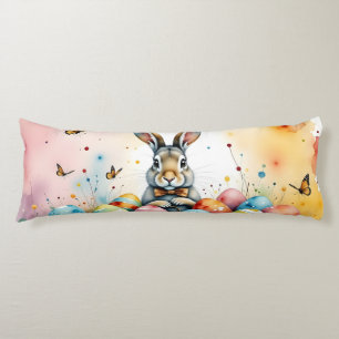 Süßer Osterhase mit bunt bemalten Eiern Seitenschläferkissen