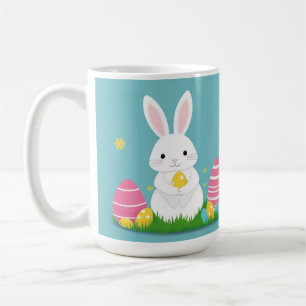 Süßer Osterhase mit farbenfrohen Eiern Kaffeetasse