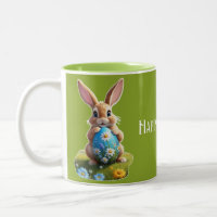 Süßer Osterhase mit Osterei -