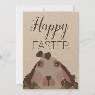 Süßer Osterhase Schokolade Braun Feiertagskarte