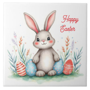 Süßer Osterhase und Eier Beliebte Sammlung Fliese