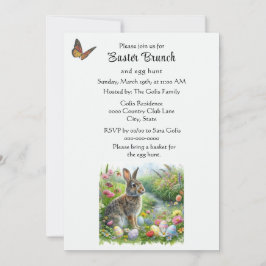 Süßer Osterhase und Ostereiersuche-Feiertag  Einladung
