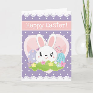 Süßer Osterhase und Schokoladeneier  Karte