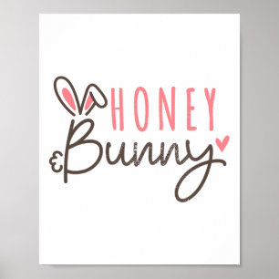 Süßer Osterhase Vintage Frohe Ostern Hase Poster