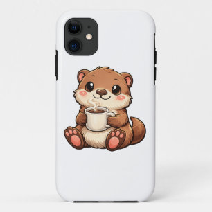 Süßer Otter mit Kaffee – Gemütliches Kawaii-Tier Case-Mate iPhone Hülle