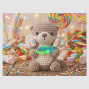 Süßer Otter und Gummifisch Geburtstag Seidenpapier