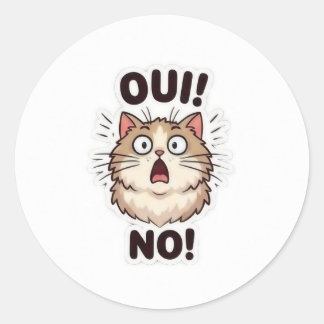 Süßer Oui Non Aufkleber