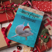 Süßer Ozean-Delfin Weihnachten Santa