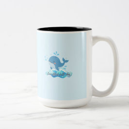 Süßer Ozean-Wal-Becher Zweifarbige Tasse
