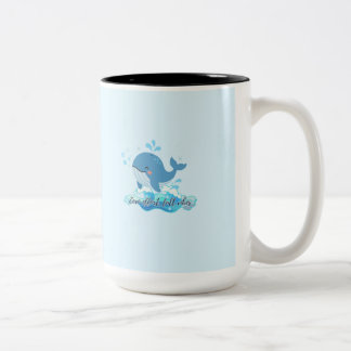 Süßer Ozean-Wal-Becher Zweifarbige Tasse