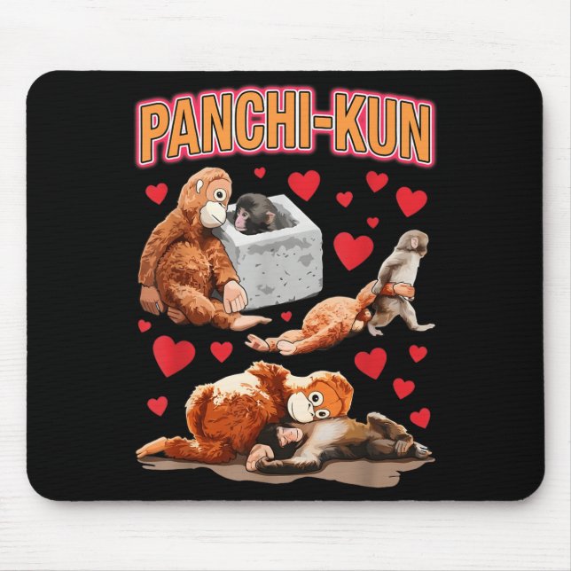 Süßer Panchi-Kun-Baby-Affe, lustiger Affe, witzige Mousepad (Vorne)