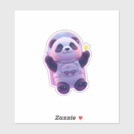 Süßer Panda-Astronaut-Aufkleber – Kawaii Scrapbook Aufkleber