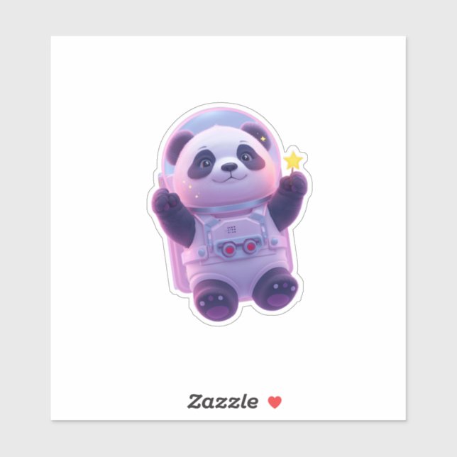Süßer Panda-Astronaut-Aufkleber – Kawaii Scrapbook Aufkleber (Blatt)