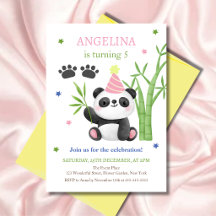 Süßer Panda-Bambus-Geburtstag