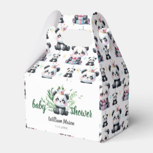 Süßer Panda-Bär-Baby-Party-Grün Geschenkschachtel