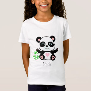 Süßer Panda-Bär & Bambus T-Shirt