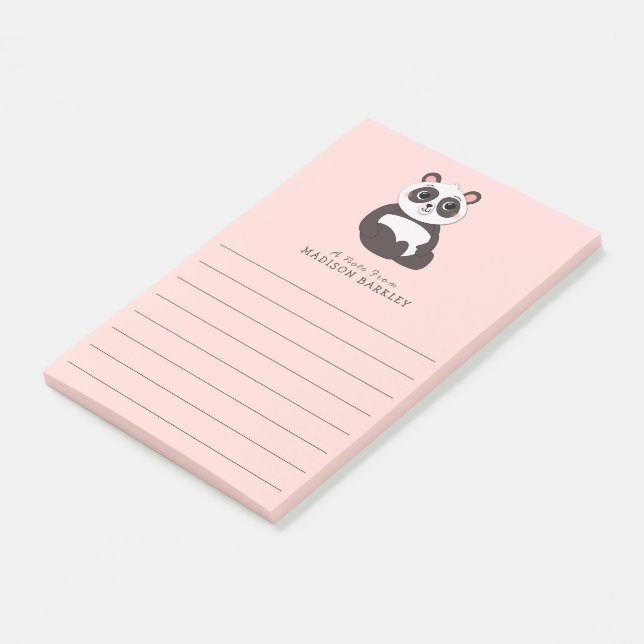 Süßer Panda-Bär für Kinder Post-it Klebezettel (angewinkelt)