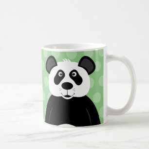 Süßer Panda Bär Grüner Punkt Kaffeetasse