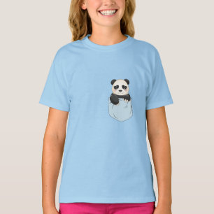 Süßer Panda-Bär in der Tasche T-Shirt