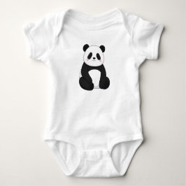 Süßer Panda-Bär Kawaii Schwarz und Weiß  Baby Strampler