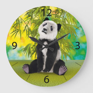 Süßer Panda-Bär Kawaii Tierliebhaber Perfektes Ges Große Wanduhr