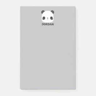 Süßer Panda-Bär mit personalisiertem Namen Post-it Klebezettel