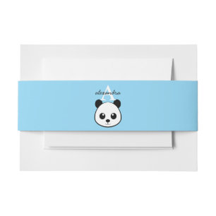 Süßer Panda-Bär-Monogramm-Bauchschnur Benutzerge Einladungsbanderole