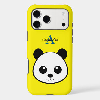 Süßer Panda-Bär personalisierte Monogramm iPhone-H