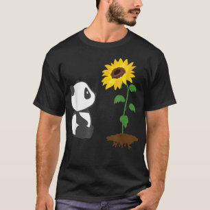 Süßer Panda-Bär Sonnenblume Sommer Sonnenschein Pa T-Shirt