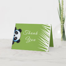 Süßer Panda Bär Tropische Blätter Gefaltet Danke