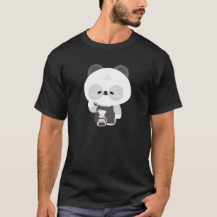 Süßer Panda-Barista T-Shirt