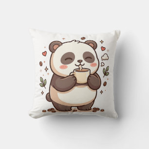 Süßer Panda-Coffee-Liebhaber-Wurfkissen Kissen
