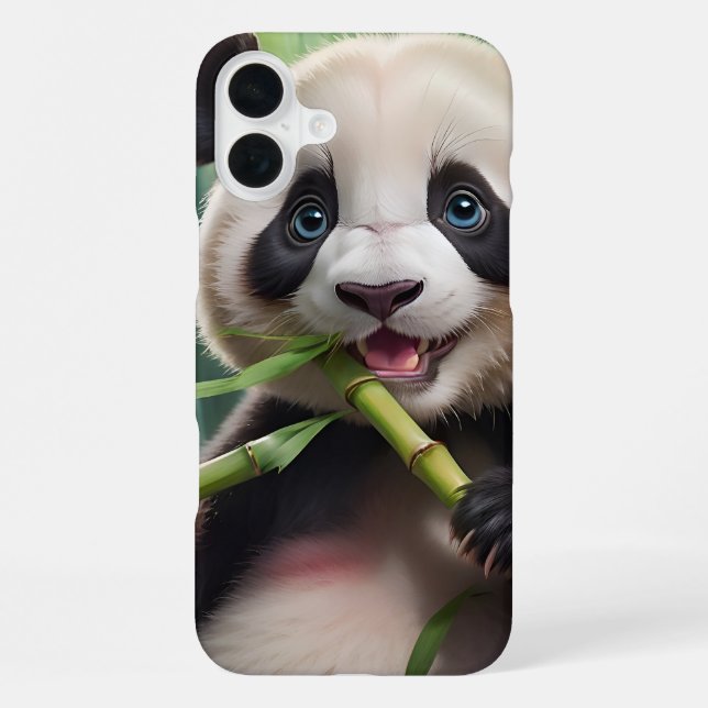 Süßer Panda, der Bambus isst iPhone Hülle (Rückseite)