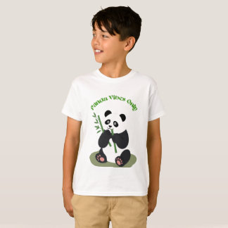Süßer Panda, der Bambus-Wildnis-Natur-T-Shirt isst T-Shirt