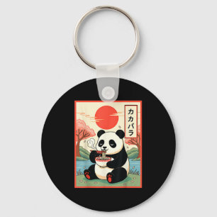 Süßer Panda, der Ramen Anime-Nudeln isst Japanisch Schlüsselanhänger
