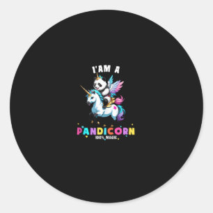 Süßer Panda-Einhorn, ich bin ein Pandicorn-Magic-G Runder Aufkleber