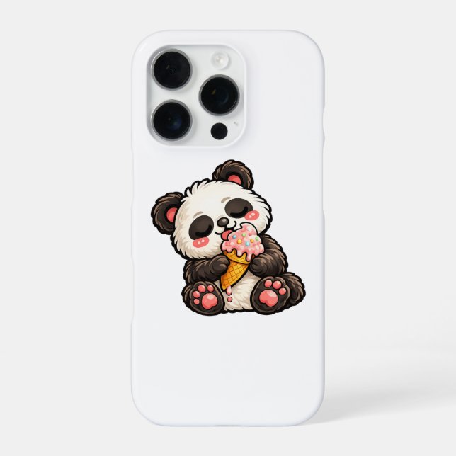 Süßer Panda Eiscreme iPhone Hülle (Rückseite)