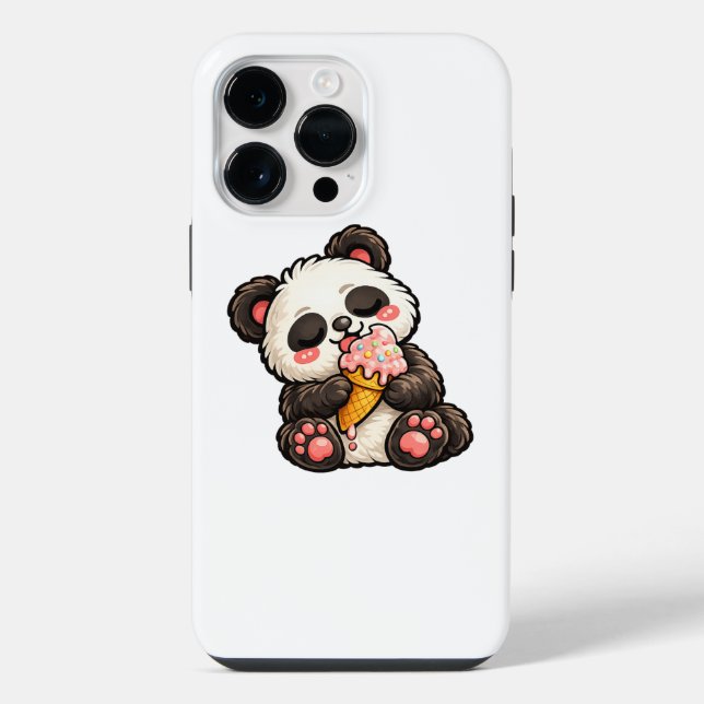 Süßer Panda Eiscreme iPhone Hülle (Rückseite)