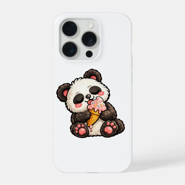 Süßer Panda-Eiscreme iPhone Hülle (Rückseite)