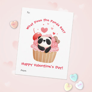Süßer Panda in Cupcake, individuelles Valentinstag Feiertagskarte