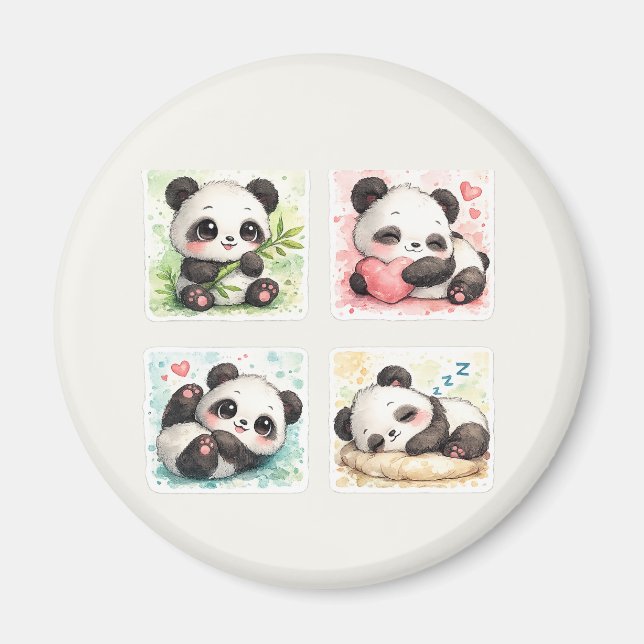 Süßer Panda Individueller Magnet Ästhetischer Wass (Vorne)
