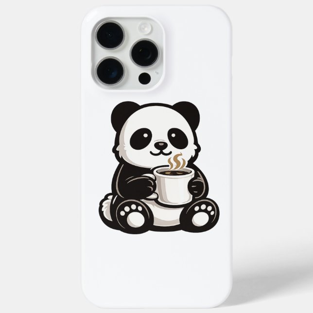 Süßer Panda-Kaffee – Kawaii Panda hält Kaffee  Case-Mate iPhone Hülle (Rückseite)