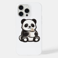 Süßer Panda-Kaffee – Kawaii Panda hält Kaffee