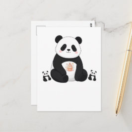 Süßer Panda-Koch in der Küche, Tierliebhaber Postkarte